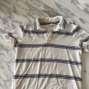 Orlebar Brown Kids Polo with Black Stripes